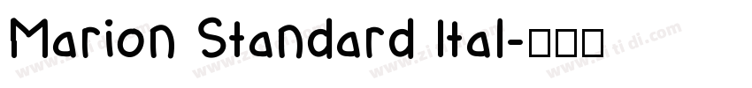 Marion Standard Ital字体转换